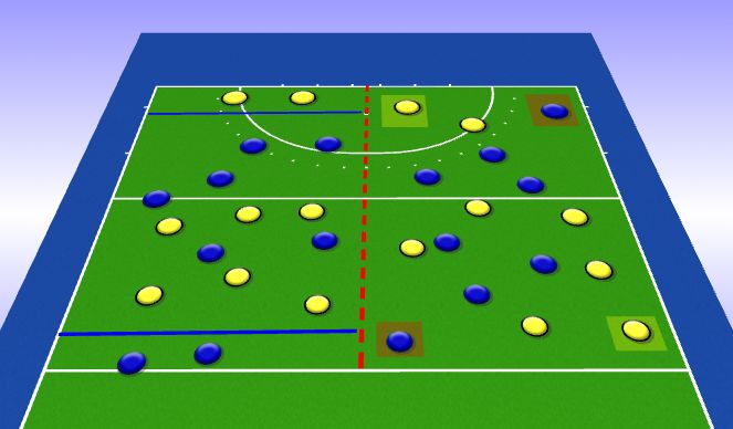 Hockey Session Plan Drill (Colour): Game 1 & 2 P6 