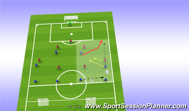 Football/Soccer Session Plan Drill (Colour): Option 1