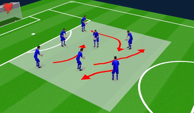 Football/Soccer Session Plan Drill (Colour): Warm Up