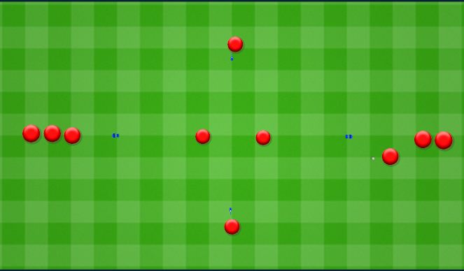 Football/Soccer Session Plan Drill (Colour): 10 Man Passing Drill. ﻿Ćwiczenie z podaniem dla 10 Zawodników.