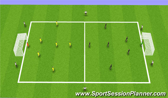 Football/Soccer Session Plan Drill (Colour): Free Play - Bumper Game