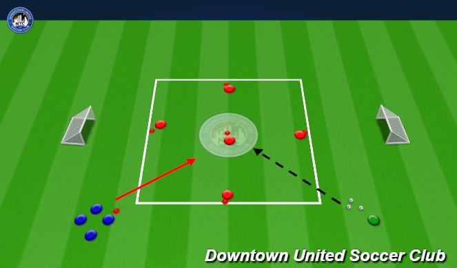 Football/Soccer Session Plan Drill (Colour): pressing rondo