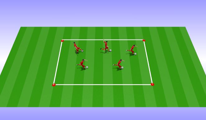 Football/Soccer Session Plan Drill (Colour): Ball Mastery