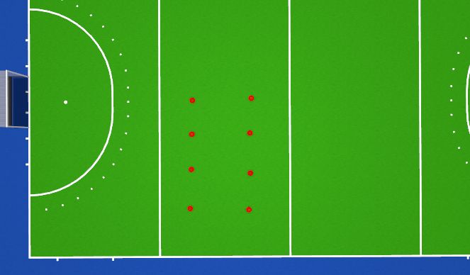 Hockey Session Plan Drill (Colour): 1v1 