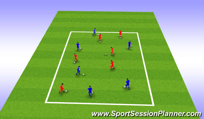 Football/Soccer Session Plan Drill (Colour): Get it up to Bring it Down