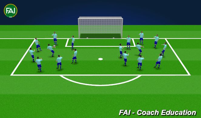 Football/Soccer Session Plan Drill (Colour): Clock Warm up