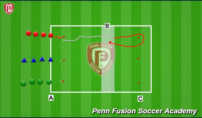 Football/Soccer Session Plan Drill (Colour): RWB Relay