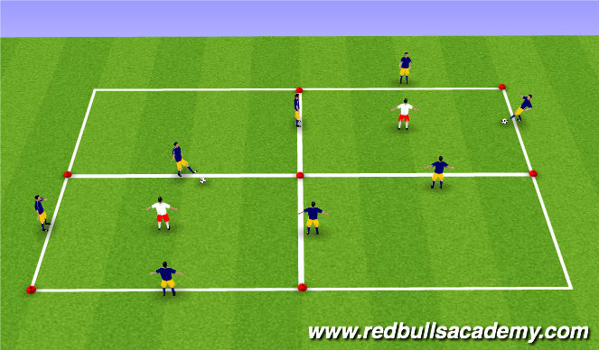 Football/Soccer Session Plan Drill (Colour): Warm-Up