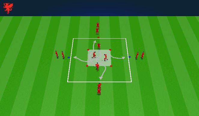 Football/Soccer Session Plan Drill (Colour): Technical Drill 2