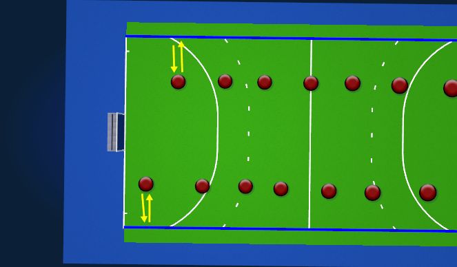 Hockey Session Plan Drill (Colour): Forhand 1