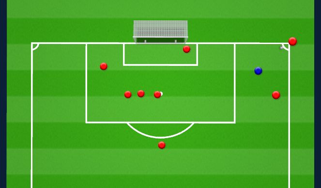 Football/Soccer Session Plan Drill (Colour): Short corner 2