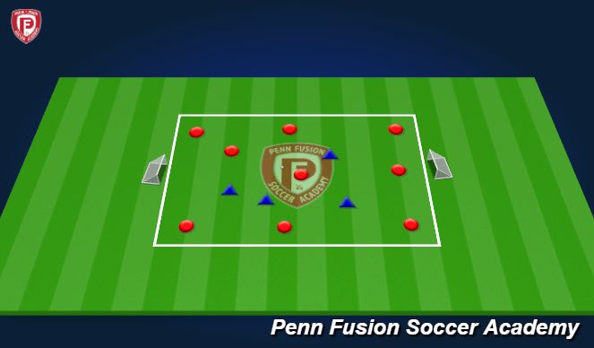 Football/Soccer Session Plan Drill (Colour): Large Rondo