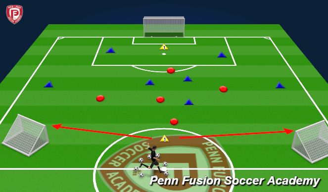 Football/Soccer Session Plan Drill (Colour): 8v6 game