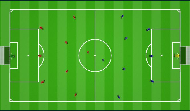 Football/Soccer Session Plan Drill (Colour): 9 v 9 25 min