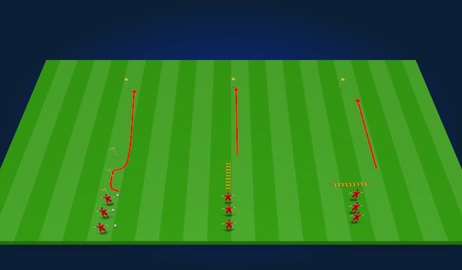 Football/Soccer Session Plan Drill (Colour): Warm Up