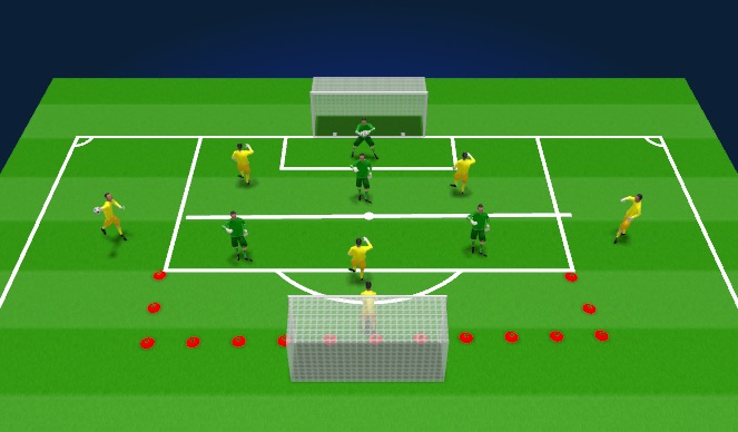 Football/Soccer Session Plan Drill (Colour): Wide Crossing Attacking Game 