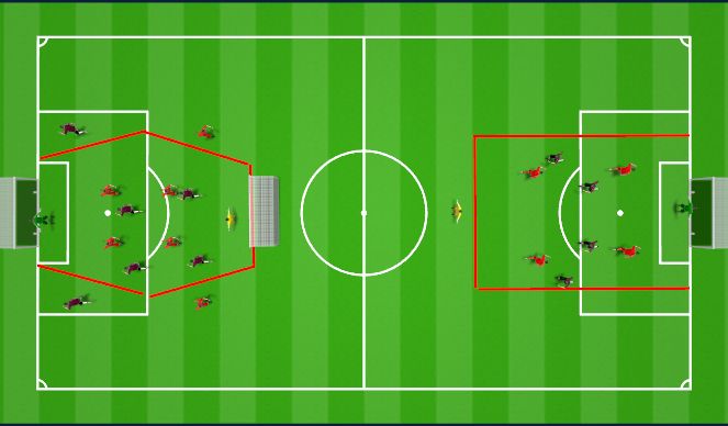 Football/Soccer Session Plan Drill (Colour): 4vs4 + Anspieler