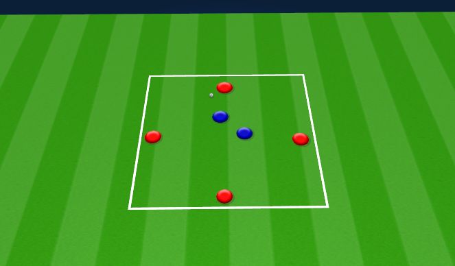 Football/Soccer Session Plan Drill (Colour): 4v2 Rondo