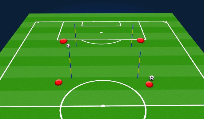 Football/Soccer Session Plan Drill (Colour): Pre training Technical  