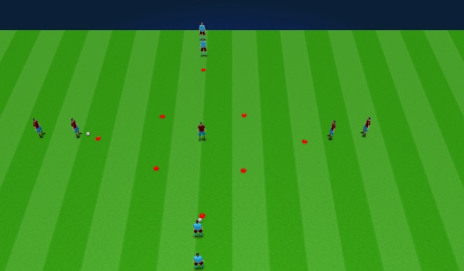 Football/Soccer Session Plan Drill (Colour): Skill (Opposed) - 1v1 Continuous