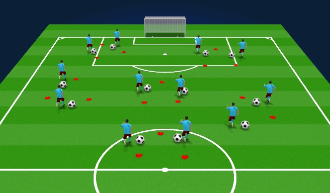 Football/Soccer Session Plan Drill (Colour): Catch me 