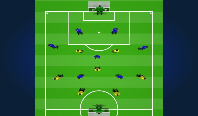 Football/Soccer Session Plan Drill (Colour): Full Match - 20mins