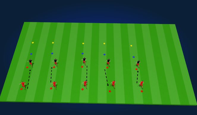 Football/Soccer Session Plan Drill (Colour): Distribution Warm up