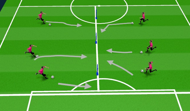 Football/Soccer Session Plan Drill (Colour): Warm up