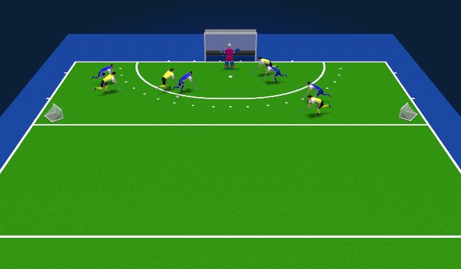 Hockey Session Plan Drill (Colour): Position - Defence