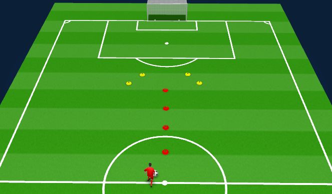 Football/Soccer Session Plan Drill (Colour): Set up.