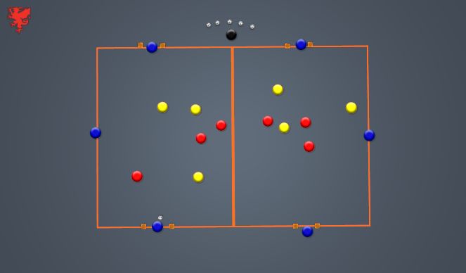 Football/Soccer Session Plan Drill (Colour): Animation 1