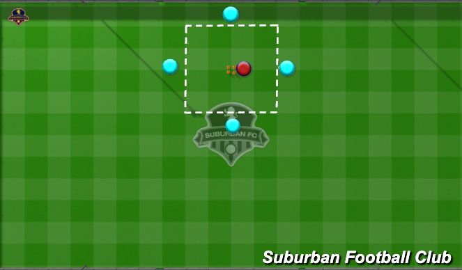 Football/Soccer Session Plan Drill (Colour): Warm Up - Protect the Cones