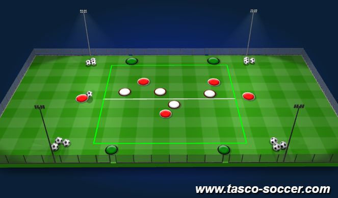 Football/Soccer Session Plan Drill (Colour): Positional Rondo