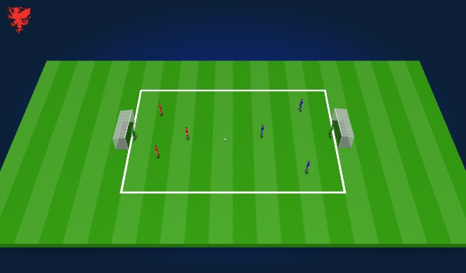 Football/Soccer Session Plan Drill (Colour): Shooting SSG