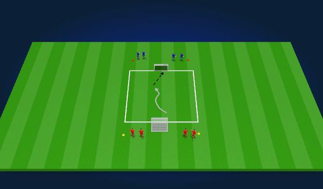 Football/Soccer Session Plan Drill (Colour): Number Soccer + 1