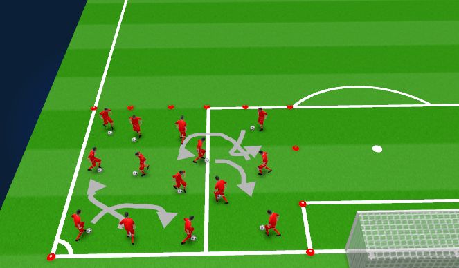 Football/Soccer Session Plan Drill (Colour): Warm Up