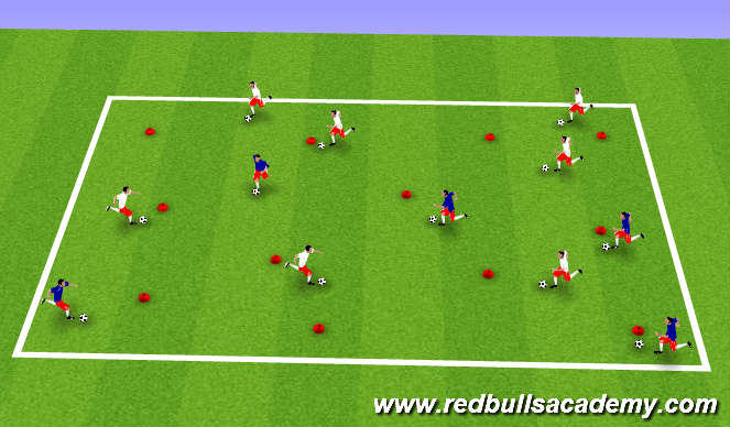 Football/Soccer Session Plan Drill (Colour): Warm up 5