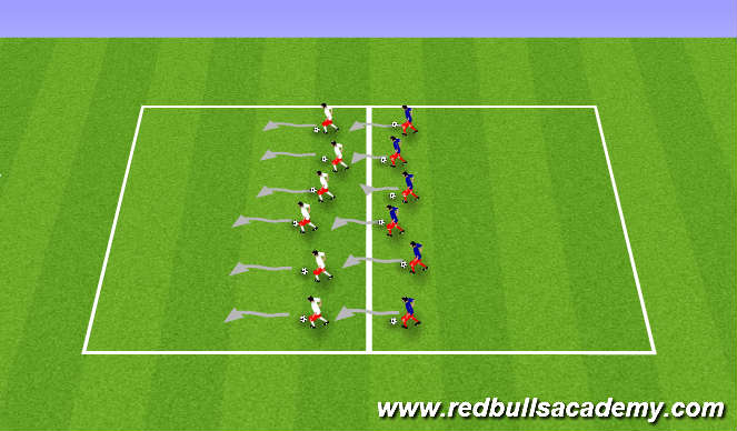 Football/Soccer Session Plan Drill (Colour): Develop turning and changing direction