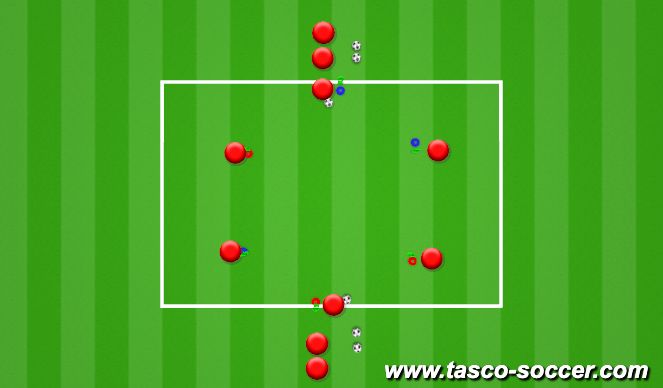 Football/Soccer Session Plan Drill (Colour): Warm-Up 1