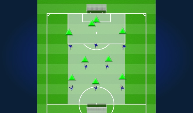 Football/Soccer Session Plan Drill (Colour): 8v8 Game