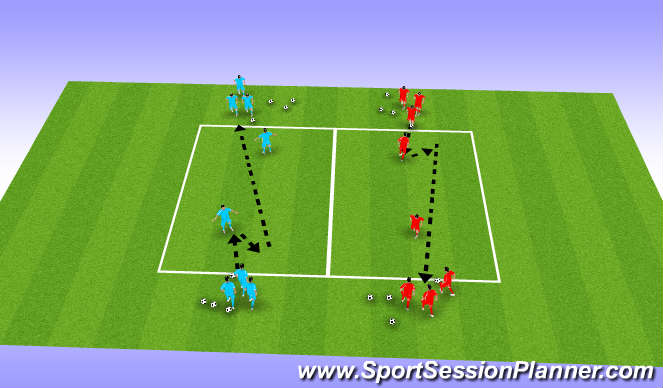 Football/Soccer Session Plan Drill (Colour): Warm Up