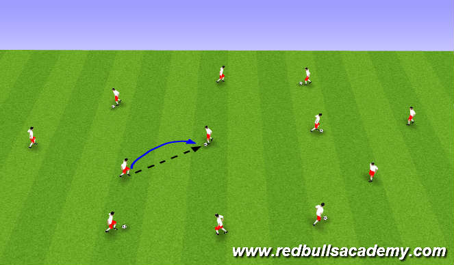 Football/Soccer Session Plan Drill (Colour): Warm Up