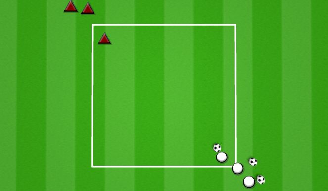 Football/Soccer Session Plan Drill (Colour): 1V1 TO ENDLINES