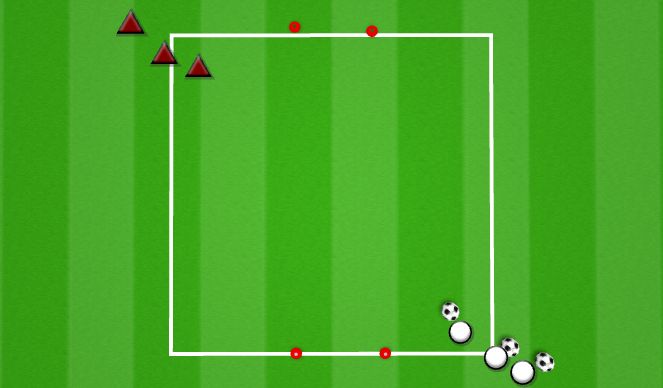 Football/Soccer Session Plan Drill (Colour): 1V1 TO GOAL