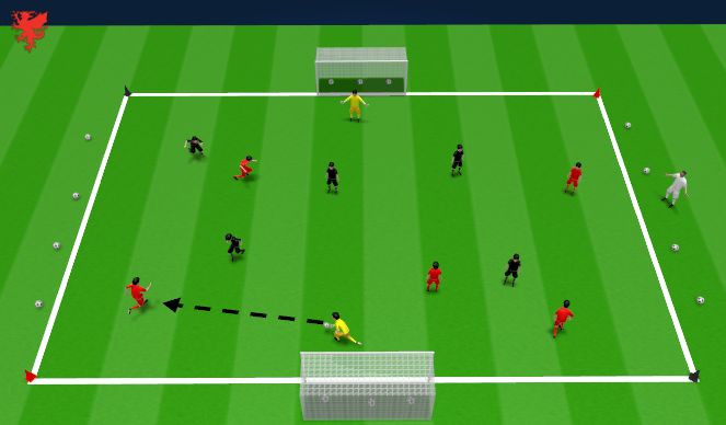 Football/Soccer Session Plan Drill (Colour): Skill Game (Small-Sided-Game)