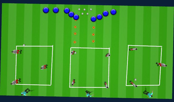 Football/Soccer Session Plan Drill (Colour): Pressing Drills