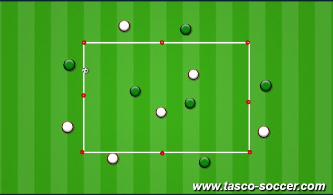 Football/Soccer Session Plan Drill (Colour): 6v6 activation