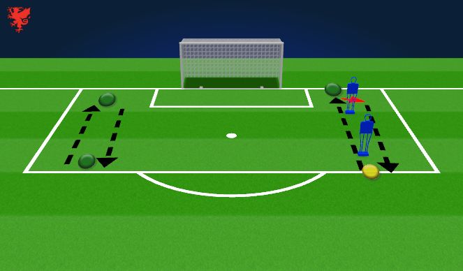 Football/Soccer Session Plan Drill (Colour): Warm Up Footwork