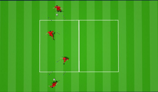 Football/Soccer Session Plan Drill (Colour): Passing Practice 1