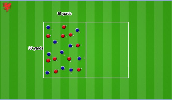 Football/Soccer Session Plan Drill (Colour): Warm up.